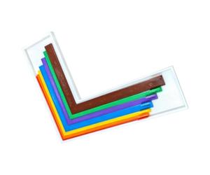 Gabarit d'alignement d'angle pour les utilisateurs de papier, ensemble de guides de cartes en forme de L avec cinq tailles de rails et guide d'alignement de la fabrication de cartes de base, outil de