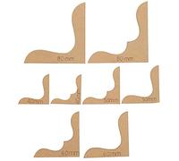 Gabarit d'angle de portefeuille en acrylique, pochoir de décoration à motif de fleur, outil d'artisanat du cuir pour les projets de travail du cuir, durable, transparent, 2,3 mm