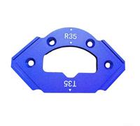 Gabarit d'angle en alliage d'aluminium pour le travail du bois - Outil de positionnement d'angle R et T pour la coupe des bords d'armoire et les projets de meubles (RT35)