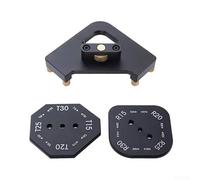 Gabarit d'angle pour défonceuse en alliage d'aluminium avec R15 R20 R25 R30 et pour T15 pour T20 pour T25 pour T30 Guide pour un profilage précis des bords, anodisé (1 lot)