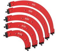 Gabarit d'angle rond,Gabarits d'angle rond pour le travail du bois,Pochoirs De Rayon De Coin Rond Pour Le Travail Du Bois,avec clip amovible en alliage d'aluminium R100-R300 pour le travail du bois