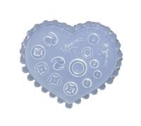 Gabarit d'art en silicone pour décorations d'ongles en relief Accessoires de fabrication de moules Outil de gaufrage pratique Fournitures de beauté