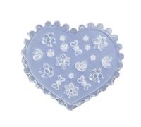 Gabarit d'art en silicone pour décorations d'ongles en relief Accessoires de fabrication de moules Outil de gaufrage pratique Fournitures de beauté