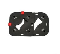 Gabarit de chanfreinage en aluminium avec 8 options de rayon R15-R50 pour le routage des coins sur tables, chaises et cadres - Finition noire (R15-30+R35-50)