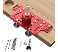 Gabarit de charnière à goupille d'étagère, gabarit de perçage dissimulé 2 en 1, gabarit de perçage multifonctionnel autonome, outil de quincaillerie d'armoire en métal, guide de
