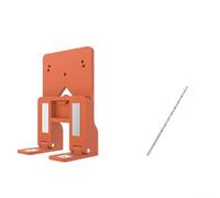 Gabarit de charnière d'armoire orange pour alignement et perçage rapides, compatible avec les charnières européennes de 7,6 cm, outil essentiel de travail du bois pour les amateurs de bricolage et les