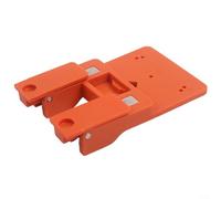 Gabarit de charnière d'armoire orange pour alignement et perçage rapides, compatible avec les charnières européennes de 7,6 cm, outil essentiel pour le travail du bois pour les amateurs de bricolage