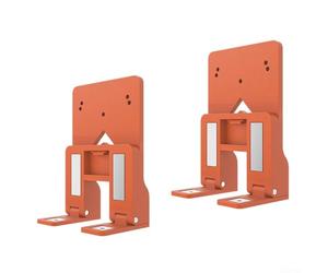 Gabarit de charnière d'armoire orange pour un perçage précis et un alignement rapide, compatible avec les charnières européennes 3 en 1, outil essentiel de travail du bois pour le bricolage et les