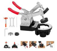 Gabarit de charnière de 35 mm - Coupe-trou à bois - Pour porte de cuisine - Localisateur de perçage de poche 3 en 1 - Gabarit de charnière dissimulé - Outil de gabarit de charnière de porte d'armoire