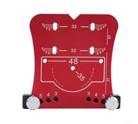 Gabarit de charnière de porte d'armoire, gabarit de marquage en aluminium de 35 mm pour charnières dissimulées, guide de perçage précis, construction anodisée robuste, amateurs de bricolage (rouge)