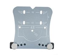 Gabarit de charnière de porte d'armoire, gabarit de marquage en aluminium de 35 mm pour charnières dissimulées, guide de perçage précis, construction anodisée robuste, amateurs de bricolage (argent)