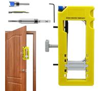Gabarit de charnière de porte, gabarit charnière facile à installer avec accessoires, kit d'installation serrure porte, convient pour un rayon longueur 3 à 5 pouces, 1/4 ou 5/8 pouce