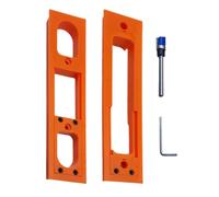 Gabarit de charnière de porte, kit de montage réglable, ensemble portable rapide et précis, 22,9 x 5,5 x 2,5 cm, outil d'installation du bois pour portes extérieures, projets de garage et débutants