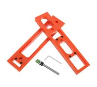 Gabarit de Charnière Invisible 30mm Hydraulique Réglable pour Menuiserie | Alliage de Zinc, Gabarit de Perçage Orange, Support Multi-format pour Panneaux D’armoire et Fenêtres