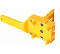 Gabarit de chevillage rapide en plastique ABS Gabarit de perçage de trous de poche pour poinçonneuse de 6/8/10mm pour la menuiserie Guide de perçage pour chevilles Jaune