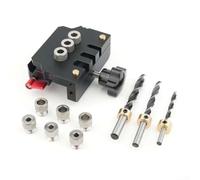 Gabarit de cheville à centrage automatique pour le travail du bois, gabarit de cheville en alliage d'aluminium pour perçage de trous de précision et alignement des joints, kit de guide d'outils de