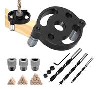 Gabarit De Cheville Auto-centrant - 3-10 Mm 8 Tailles Métriques En D'aluminium | Guide De Perçage De Précision, Localisateur De Mortaise, Outil Portatif | Positionnement Des Trous Réglables Po