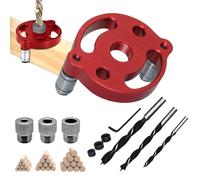 Gabarit De Cheville Auto-centrant - 3-10 Mm 8 Tailles Métriques En D'aluminium | Guide De Perçage De Précision, Localisateur De Mortaise, Outil Portatif | Positionnement Des Trous Réglables Po