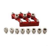 Gabarit de cheville auto-centrant pour le travail du bois, localisateur de perçage de cheville réglable de 3 à 10 mm avec manchons de perçage, outil de gabarit de trou de poche en alliage d'aluminium