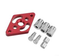 Gabarit de cheville en alliage d'aluminium auto-centrant avec bagues de perçage en acier de 6 mm/8 mm/10 mm pour un alignement vertical précis des chevilles - (rouge)