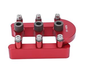 Gabarit de chevilles à centrage automatique 3 en 1 en alliage d'aluminium et acier inoxydable - Guide de perçage de trous pour menuiserie et localisateur de trous avec butées