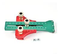 Gabarit de clôture réglable pour scie à table avec guide à rouleaux pour coupes fines, compatible avec les rainures en T de 38 x 34 mm, en alliage d'aluminium anodisé, comprend un système métrique et