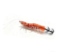 Gabarit de crevettes en ABS avec finition lumineuse et profil de descente progressive pour réussir la pêche au calmar et à la seiche (orange)