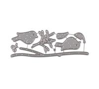 Gabarit De Découpage Oiseaux D'hiver, 0,2 - 10,3 X 0,2 - 3,6 Cm, 8 Pces