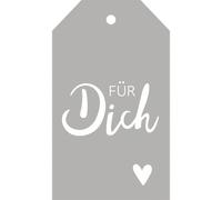 Gabarit De Découpe Pendentif "Für Dich", 8,5x5cm, 1 Pce.