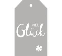 Gabarit De Découpe "Viel Glück", 8,5x5cm, 1 Pce.
