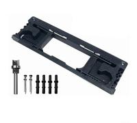 Gabarit de défonceuse de charnière de porte avec 12 forets de diamètre de coupe et guides de forme de charnière coulissante pour mortaise professionnelle sans méthodes de burinage