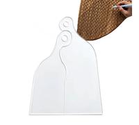 Gabarit de défonceuse en acrylique transparent de 20 cm, guide de poignée, outil de travail du bois | Fabuleux cadeau, modèles de routage pour poignées de planche à charcuterie, artisanat