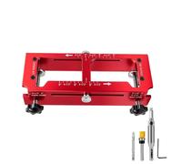 Gabarit de défonceuse pour charnière de porte Accessoires de meuble en | Gabarit défonceuse pour charnière Pour installation serrure bouton cadre meuble Rouge