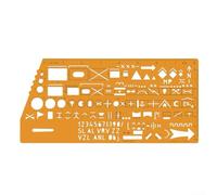 Gabarit de dessin graphique translucide avec symboles standard pour une cartographie facile