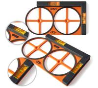 Gabarit de dimensionnement des trous pour boîtes électriques, pochoir de nivellement, mini niveau à bulle