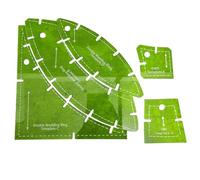 Gabarit de en acrylique avec règle | Gabarit de mesure de tissu transparent pour quilter, guide de découpe, outil de marquage de couture, accessoire de couture