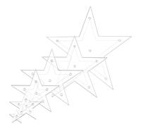Gabarit De En Acrylique | Gabarit D'Artisanat En Forme D'Étoile 6 Pièces | Pochoir À Tricoter Précis Anti-Dérapant Pour Dessin Scrapbooking Reliure Ourlet Et Découpe | Projets Créatifs