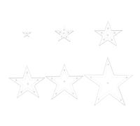 Gabarit De Étoile Acrylique | Règle De Pochoirs Broderie 6 Pièces | Gabarit Pentagramme Précis Pour Tissage Ourlet Application | Hémistique Applik