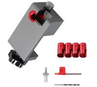 Gabarit de fabrication de chevilles tenons avec guide de perçage pour la création de tiges rondes à partir de bois carré, avec manchons métriques et limites ()