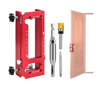 Gabarit De Fraisage Pour Charnières De Porte,Outil De Menuiserie 2-En-1 - Mortiseuse Pour Charnières De Porte D'Armoire,Pour Menuisiers Bricoleurs Propriétaires Cuisine Salle De Bain