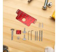 Gabarit de goupille d'étagère en aluminium pour système de guide de perçage de charnière d'armoire - Espacement des trous de 64 mm/128 mm/192 mm, distance des bords de 37 à 64 mm, comprend des