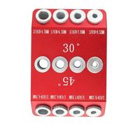 Gabarit de guidage coudé 4 tailles pour angle de 30, 45, 90 trous pour garde-corps, terrasse, poteau en bois, gabarit de perçage portable à réglage rapide pour charpentier