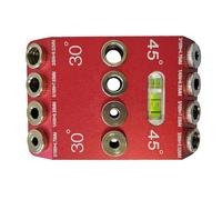 Gabarit de guidage coudé 4 tailles pour angle de 30, 45, 90 trous pour garde-corps, terrasse, poteau en bois, gabarit portable et robuste pour la fabrication de meubles