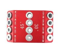 Gabarit de guidage coudé 4 tailles pour angle de 30, 45, 90 trous pour garde-corps, terrasse, poteau en bois, gabarit portable et robuste pour la fabrication de meubles