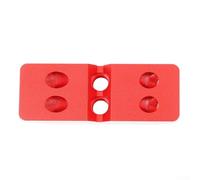 Gabarit de guidage d'angle de 30/45/90 degrés pour le travail du bois avec 2 tailles de bloc de gabarit, outil de trou de poche en alliage d'aluminium pour angle et droit (rouge)