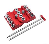 Gabarit de guidage d'angle de 30 à 45 degrés pour le travail du bois - Outil de cheville en alliage d'aluminium avec plusieurs tailles de trous, compatible avec les garde-corps de terrasse et