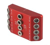 Gabarit de guidage de perçage avec angles fixes de 30, 45 et 90 degrés pour sécuriser l'installation de garde-corps de câble et de tire-fond (rouge)