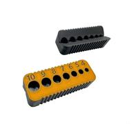 Gabarit de guidage de perçage pour trous de 4 à 10 mm, outil de perçage de précision avec 7 tailles, localisateur de travail du bois ABS antidérapant pour la fabrication de joints précis, compact 80 x