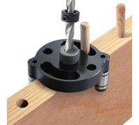 Gabarit de guidage de trou droit pour le travail du bois pour un perçage précis de trou vertical avec manchons de perçage de 6/8/10 mm et construction en alliage d'aluminium (lot de 3)