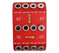 Gabarit de guidage en alliage d'aluminium avec angles fixes de 30 ° 45 ° 90 ° et trous de guidage 3/8 5/16 1/4 3/16 pouces pour garde-corps de câble, poteau de pont, rampe d'escalier et (C)